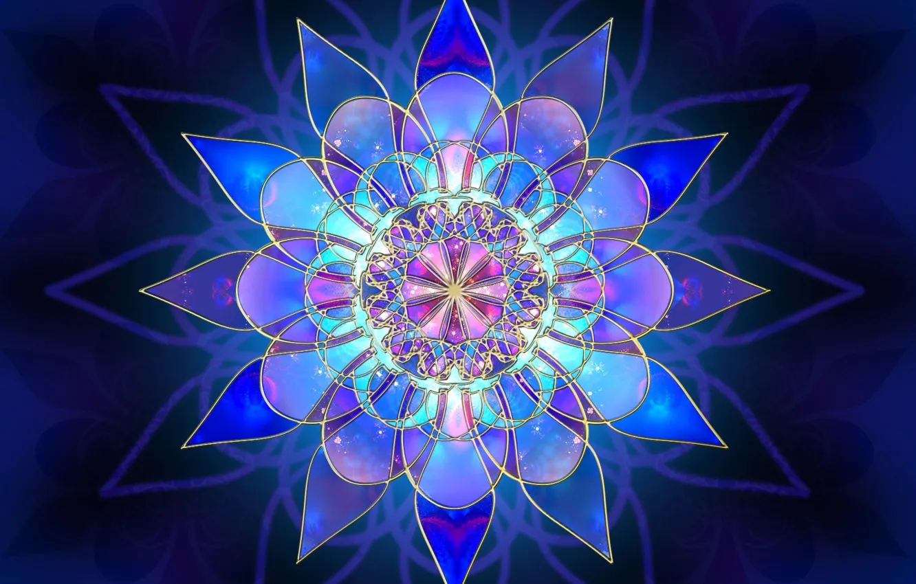 Photo wallpaper flower, pattern, fractals