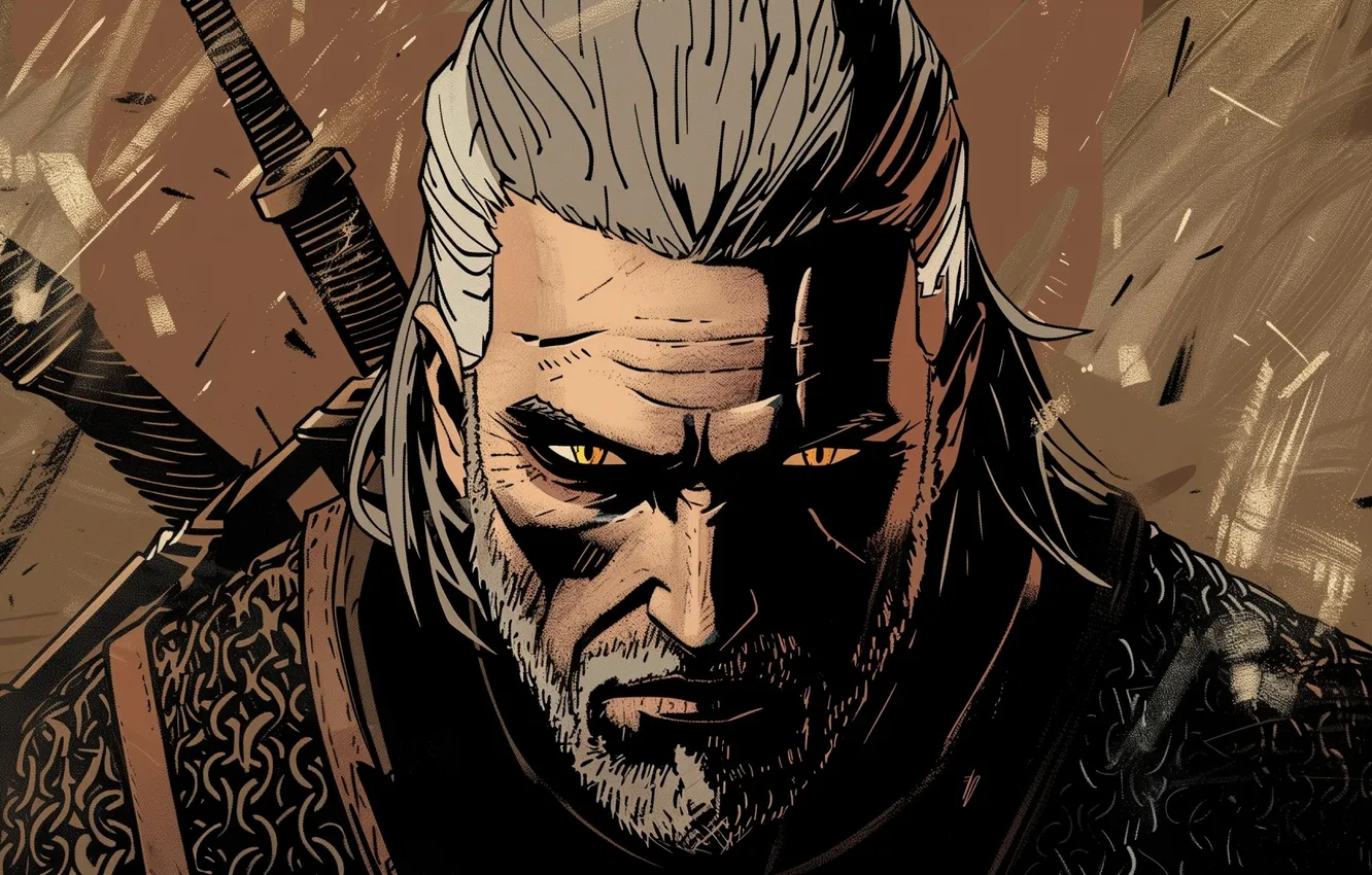 Photo wallpaper dark, Geralt, rivia