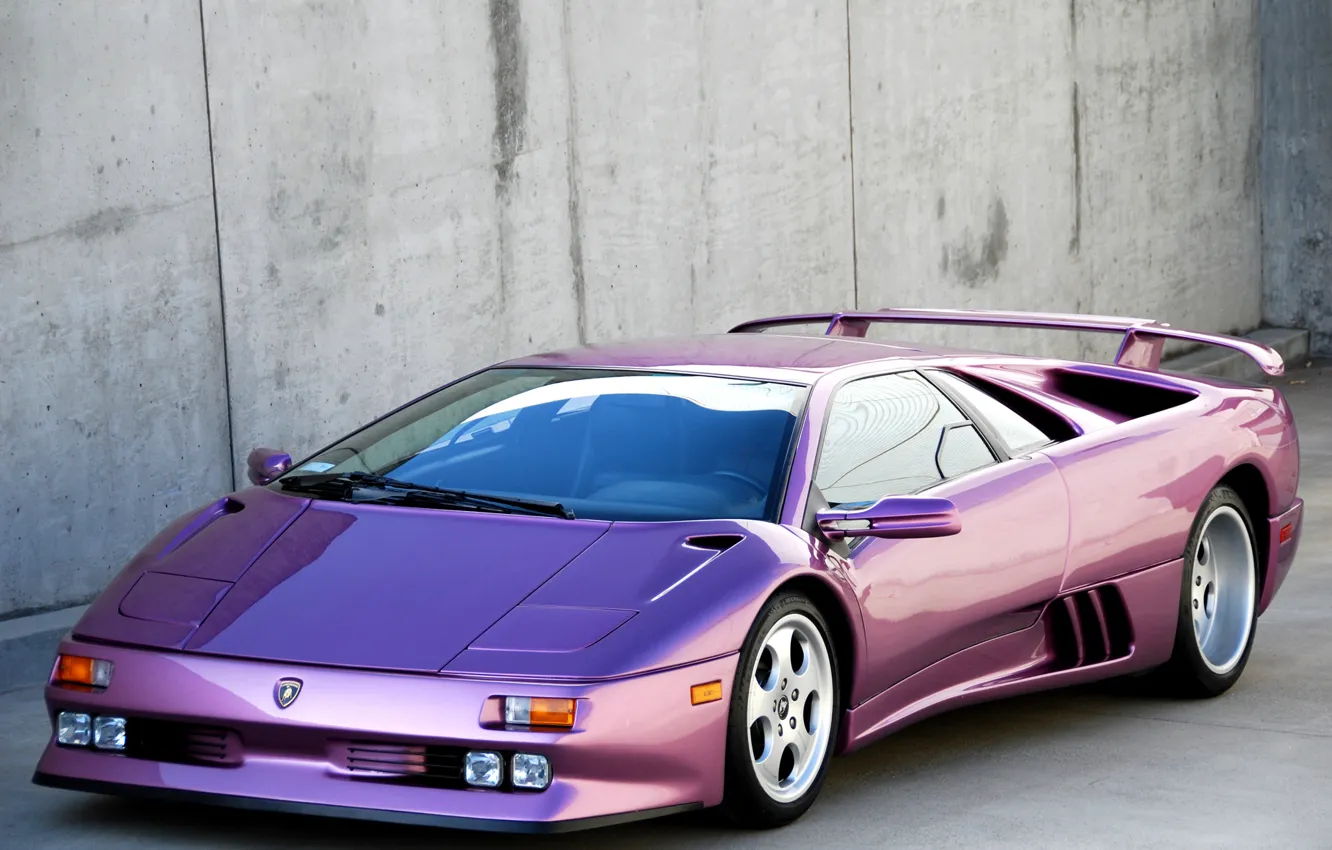 Photo wallpaper purple, tuning, spoiler, lamborghini, drives, Lamborghini, Diablo, diablo se30