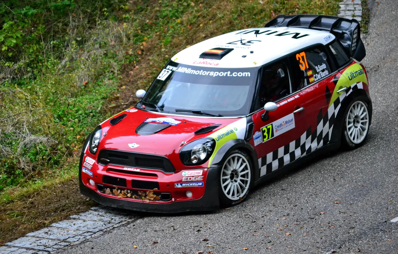 Photo wallpaper France, Mini, WRC, France, Rally, Rally, countriman, Dani Sordo