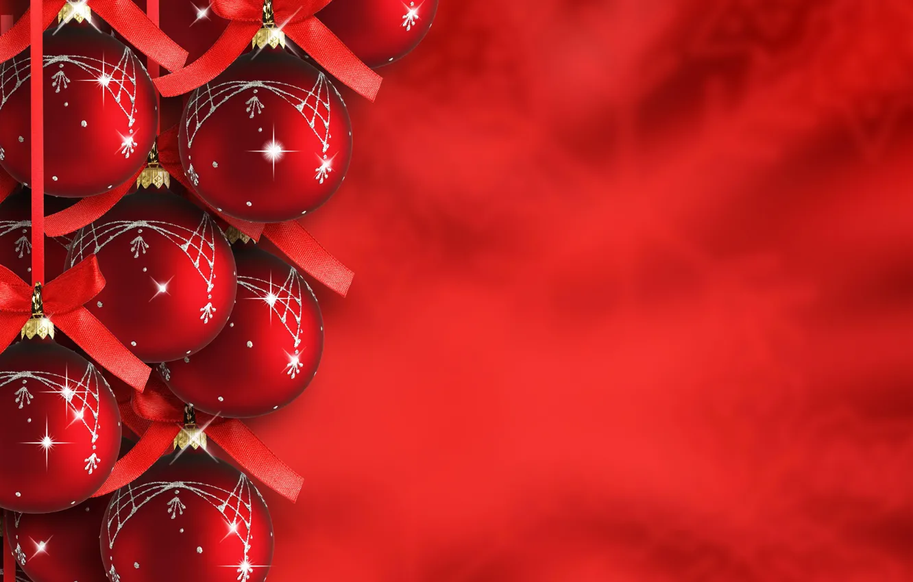 Photo wallpaper balls, decoration, holiday, new year, Christmas, Christmas, New Year