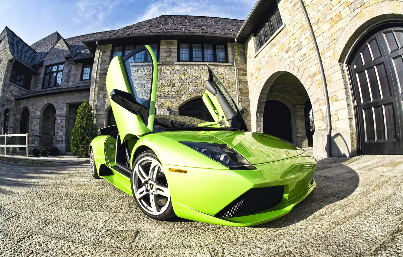 Photo wallpaper Lamborghini, Lambo, Lamborghini, murcielago, Lamborghini, weird doors