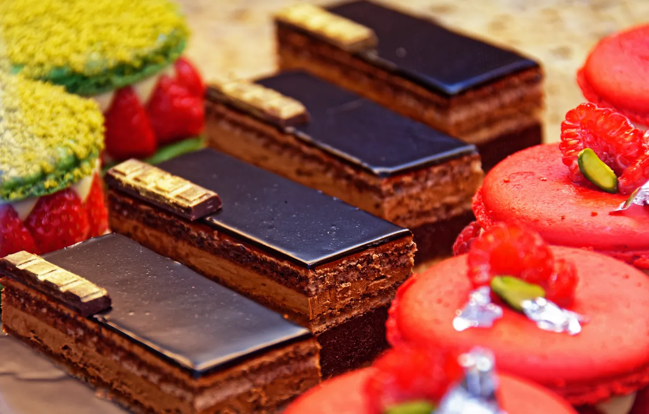 Photo wallpaper cake, dessert, chocolate