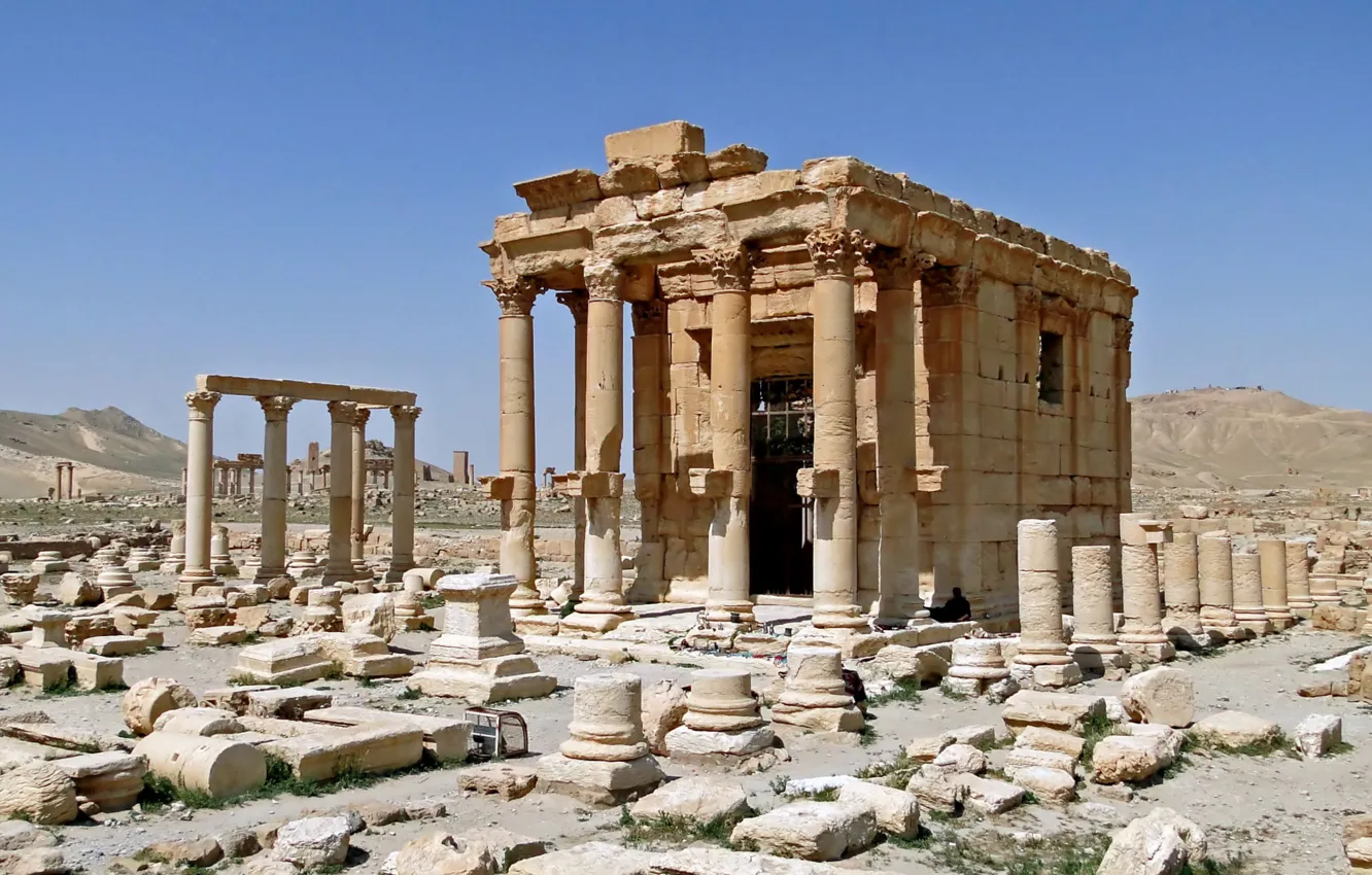 Photo wallpaper the city, temple, temple, Ancient, Syria, Palmyra, Palmyra, Balsamina