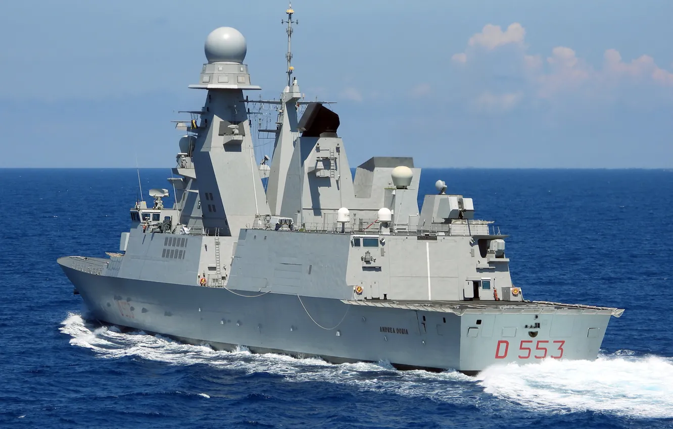 Photo wallpaper Italy, Navy, frigate, andrea doria