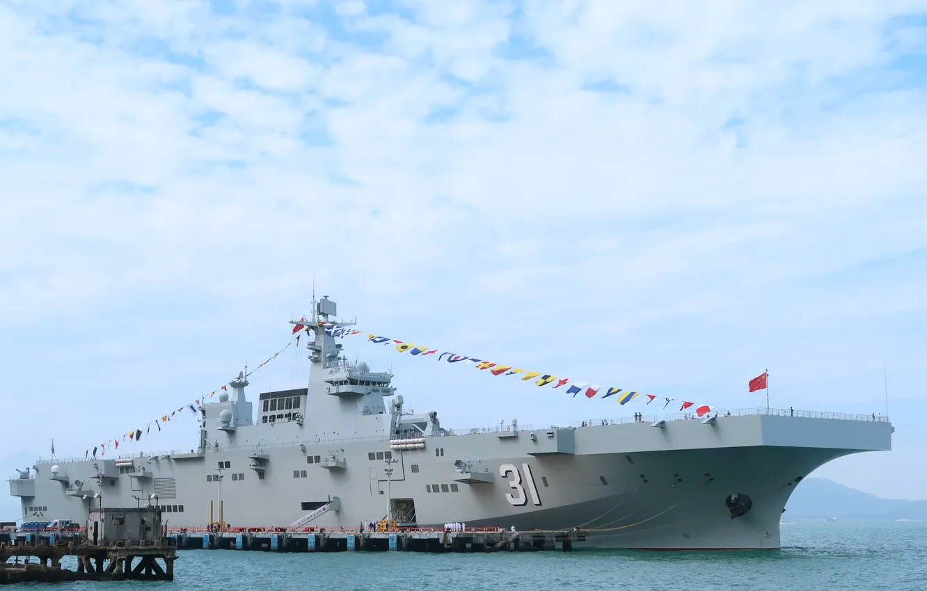 Photo wallpaper China, amphibious assault ship, Hainan