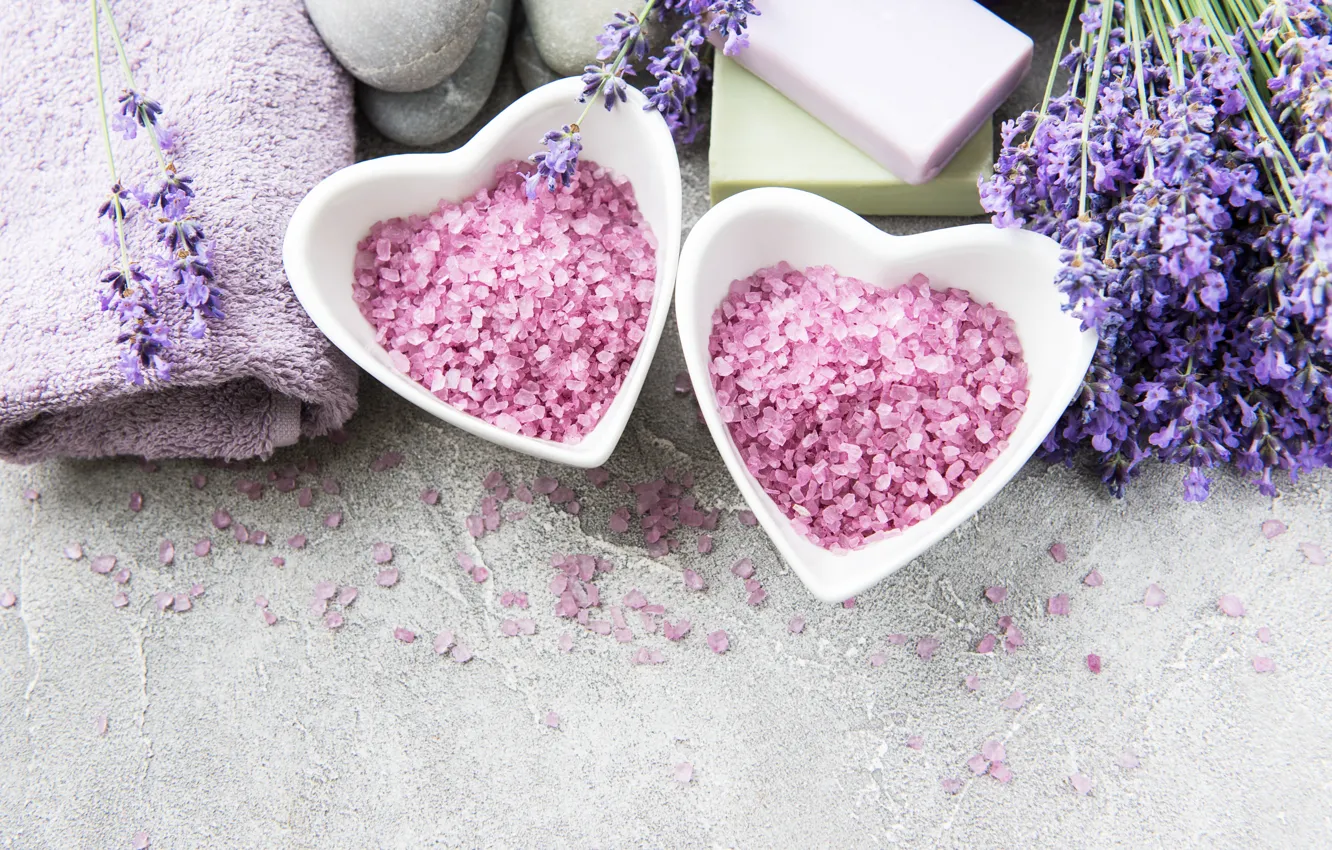 Photo wallpaper soap, lavender, Spa, sea salt