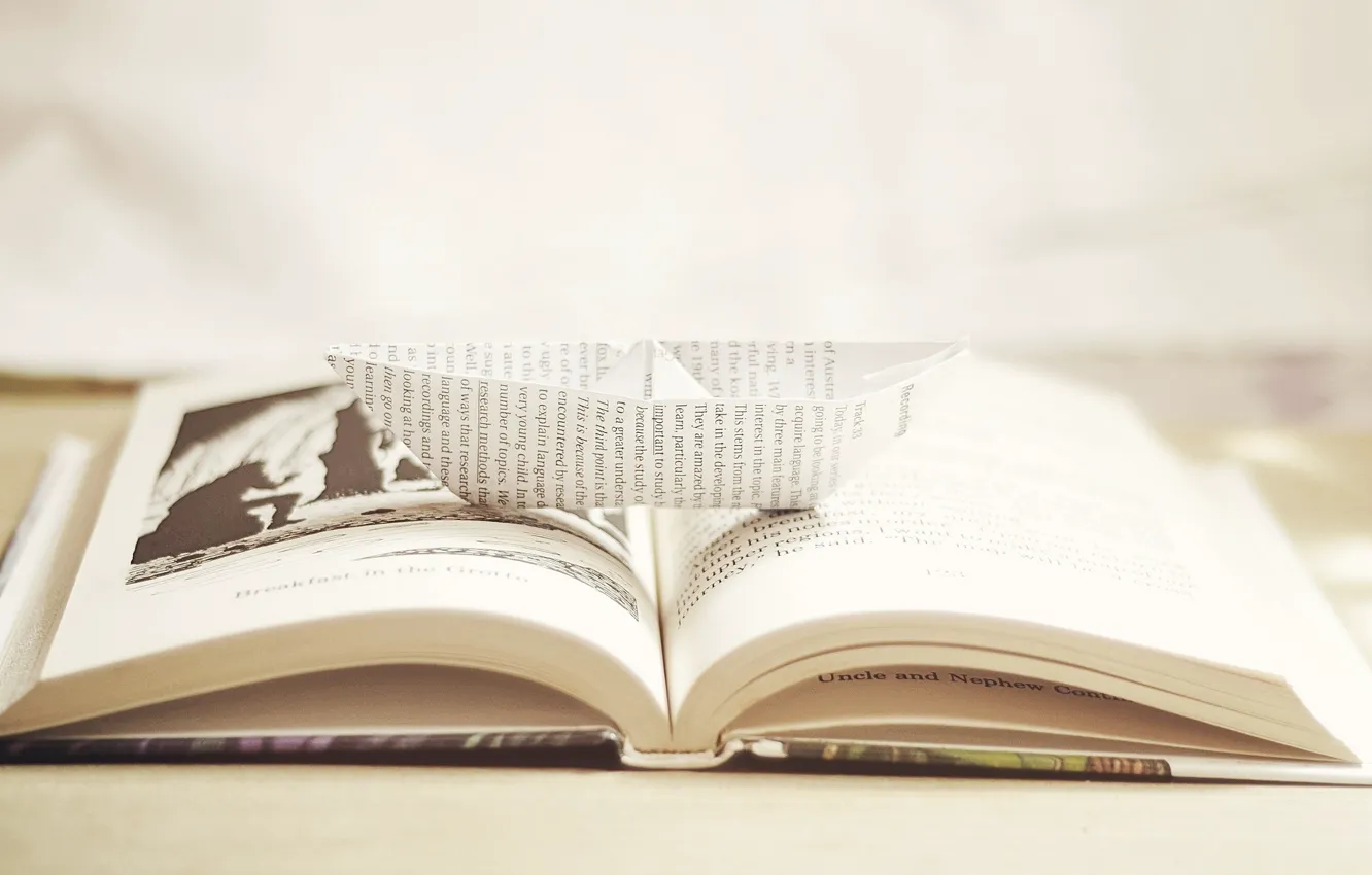 Photo wallpaper background, mood, the inscription, widescreen, Wallpaper, boat, book, wallpaper