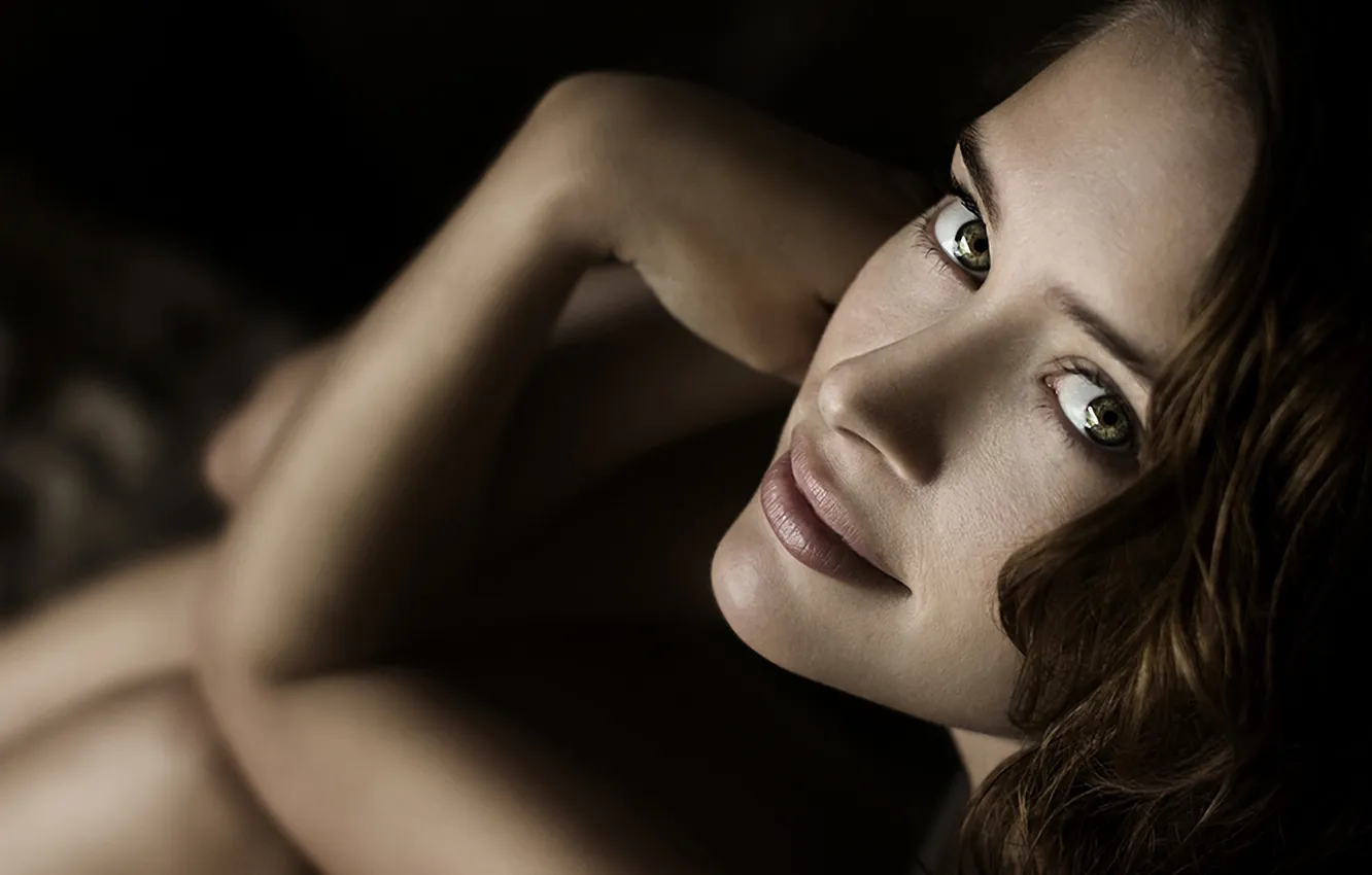 Photo wallpaper look, girl, smile