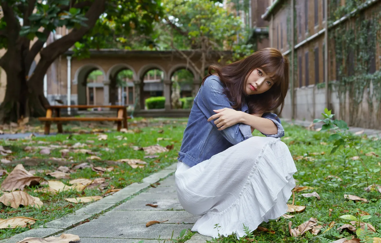 Photo wallpaper look, girl, Asian