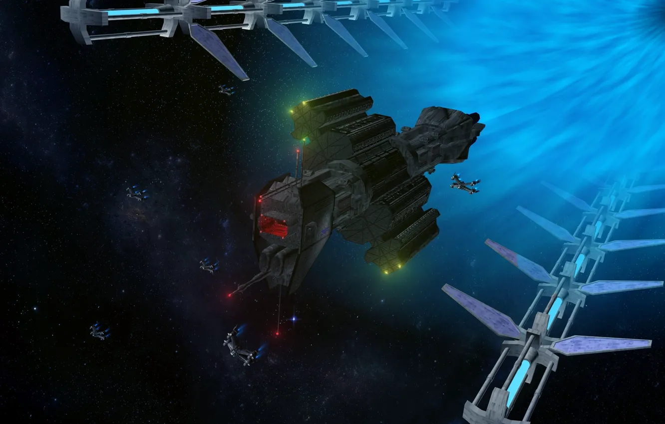 Photo wallpaper space, flight, Activity, jumpgate