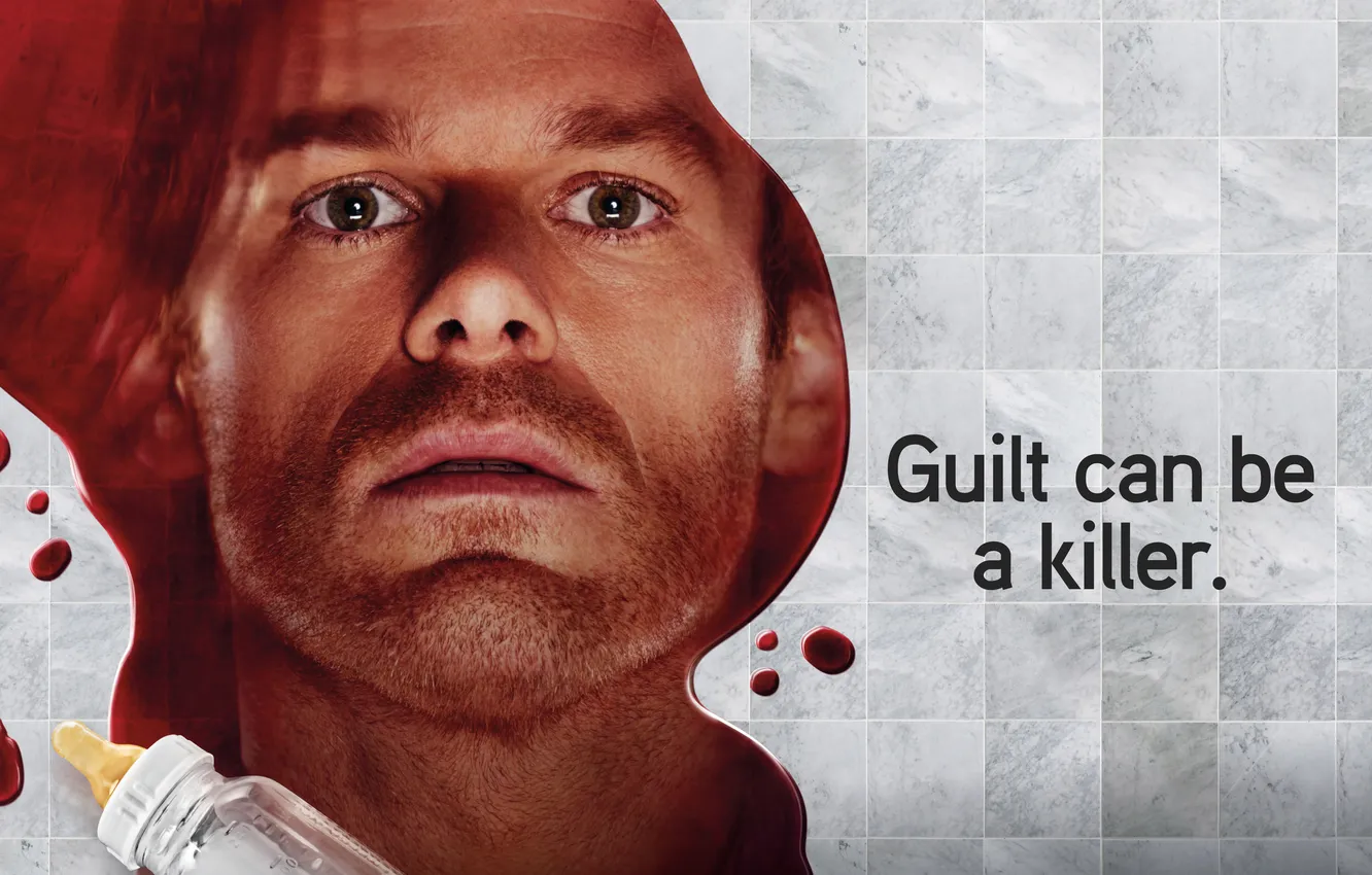 Photo wallpaper blood, Dexter, the series, Michael C. hall