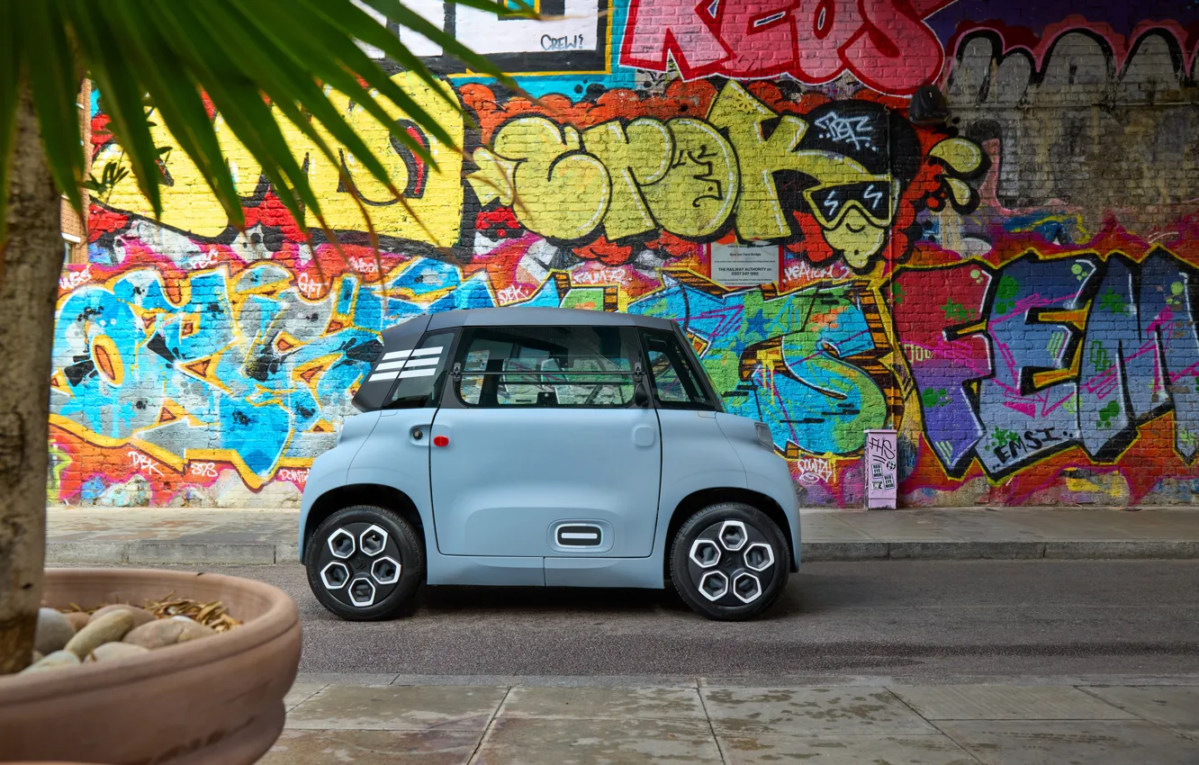 Photo wallpaper machine, background, Wallpaper, graffiti, Citroën, car, car, on the desktop