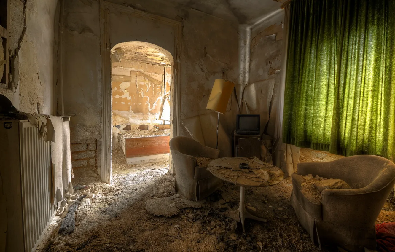 Photo wallpaper room, interior, TV