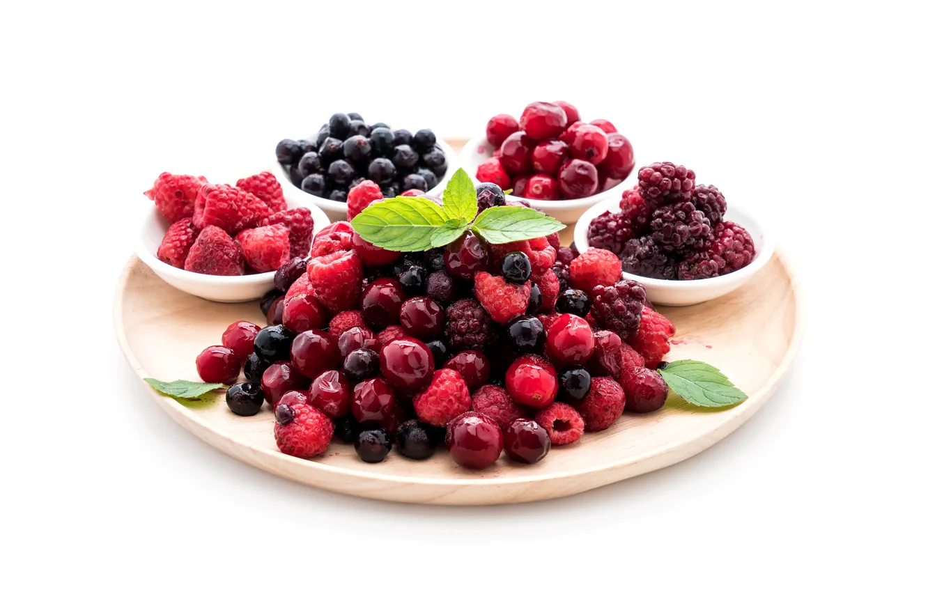 Photo wallpaper berries, vitamins, leaves