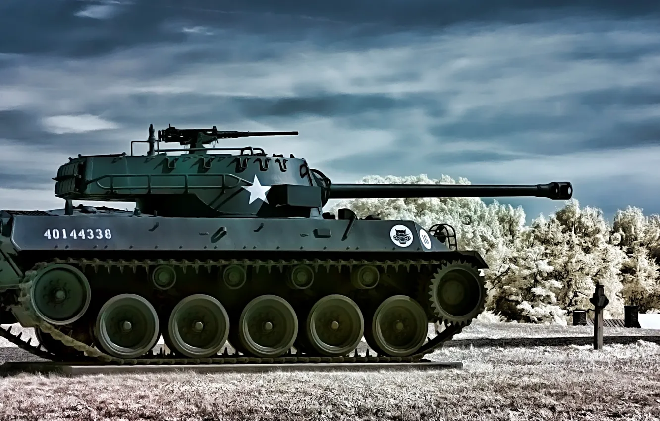 Photo wallpaper American, Hellcat, tank fighter, PT-ACS, &quot;witch&quot;, tank destroyer, M18