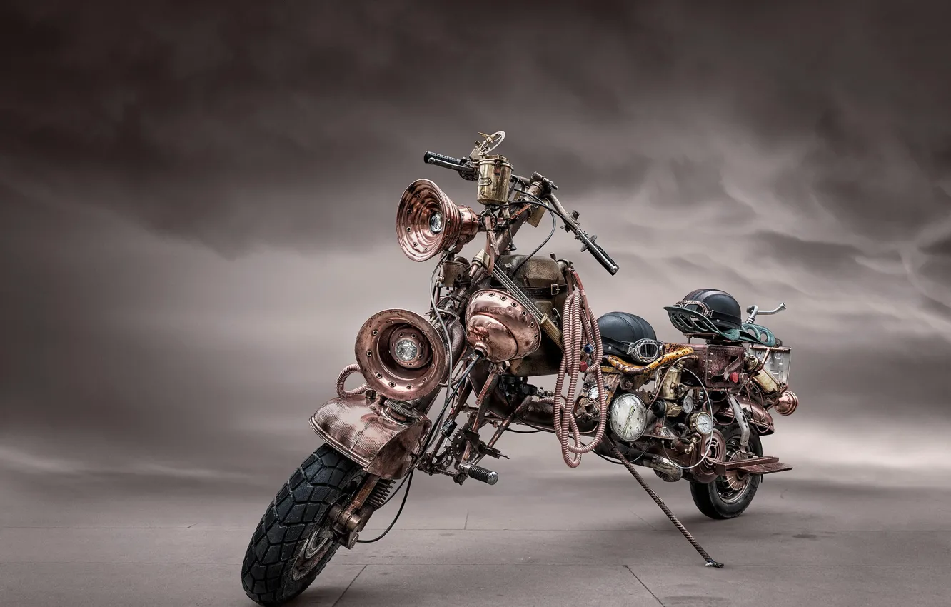 Photo wallpaper motorcycle, steampunk, bike