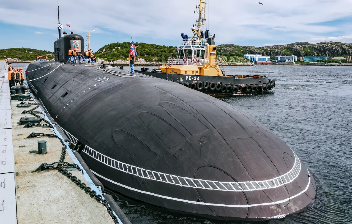 Photo wallpaper cruiser, underwater, atomic, Prince Vladimir