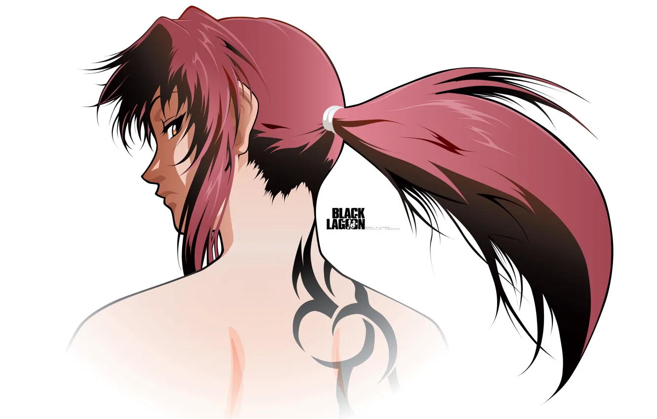 Photo wallpaper Black Lagoon, revy, hot girl, pirate, two hands