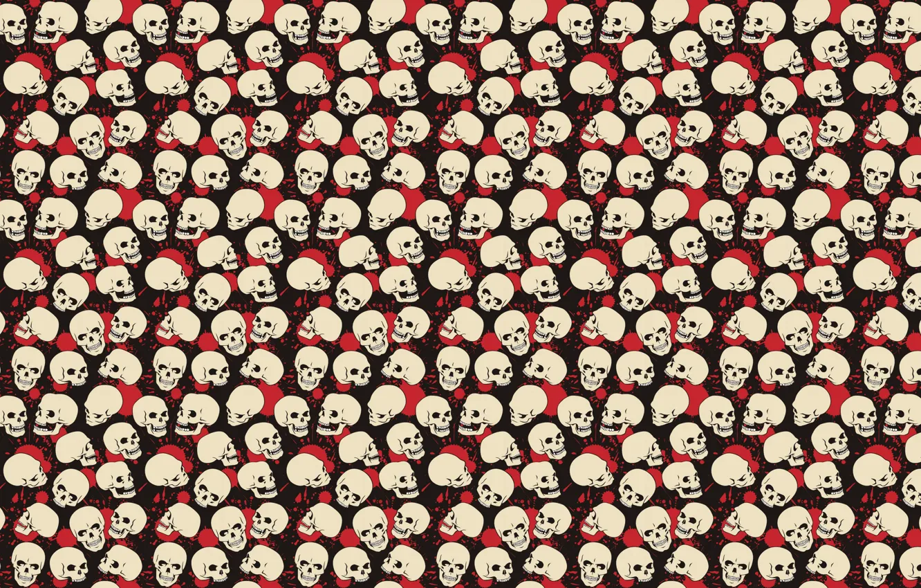 Photo wallpaper white, red, pose, black, blood, paint, skull, spot