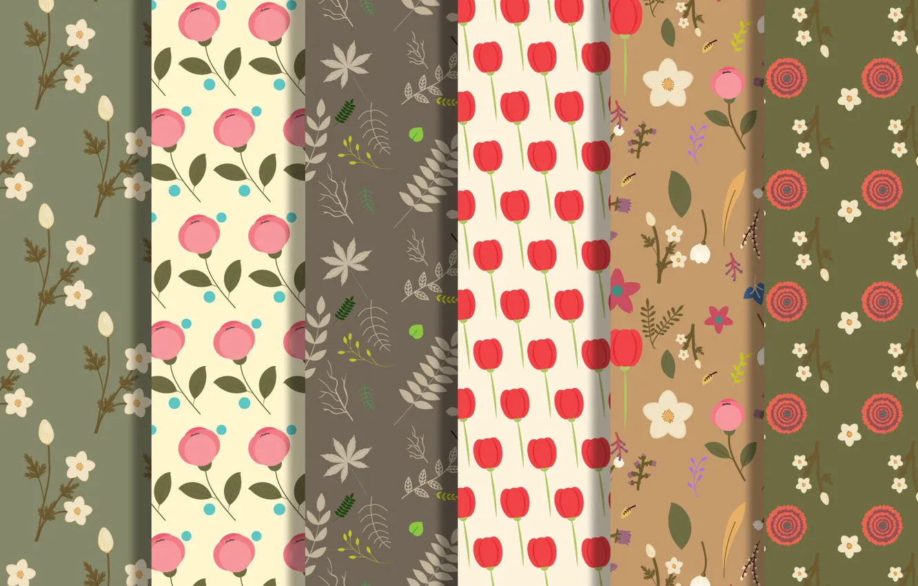Photo wallpaper background, pattern, Vector, collection, fabric, Floral