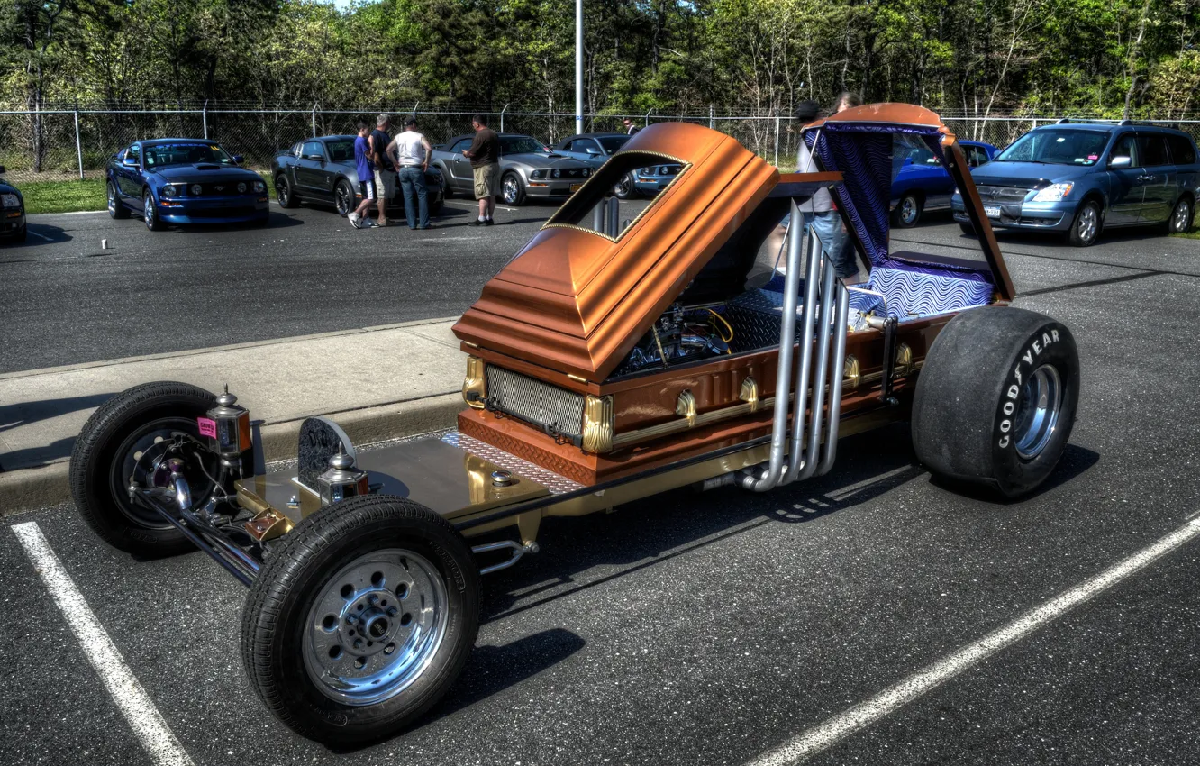 Photo wallpaper Parking, the coffin, Custom Car