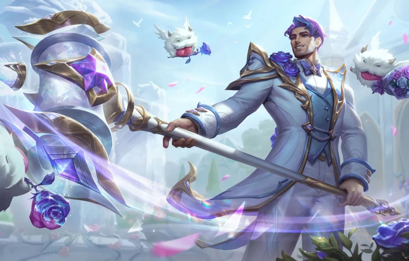 Photo wallpaper smile, magic, hammer, the demon, male, game, character, character