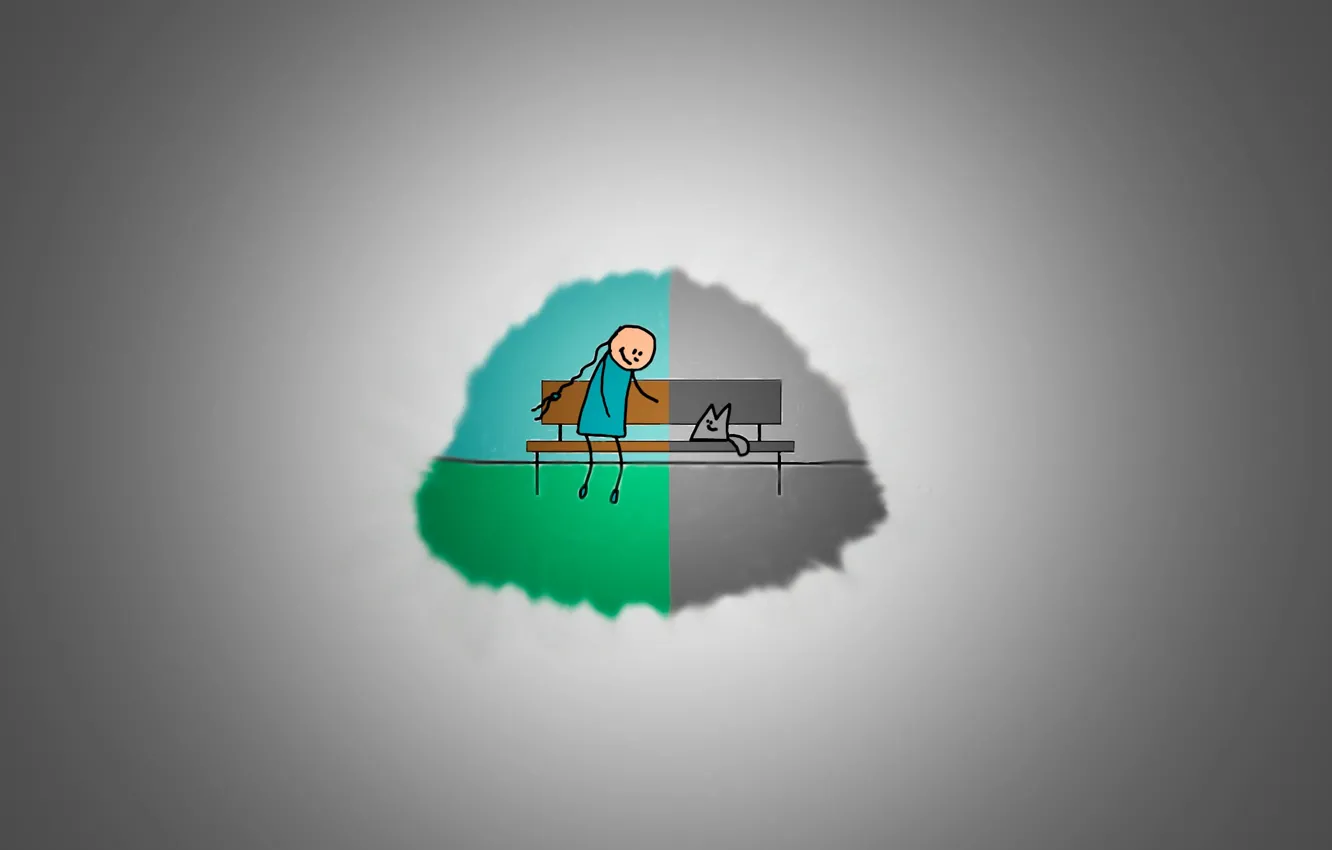 Photo wallpaper cat, cat, children, childhood, creative, animal, cartoon, sweetheart