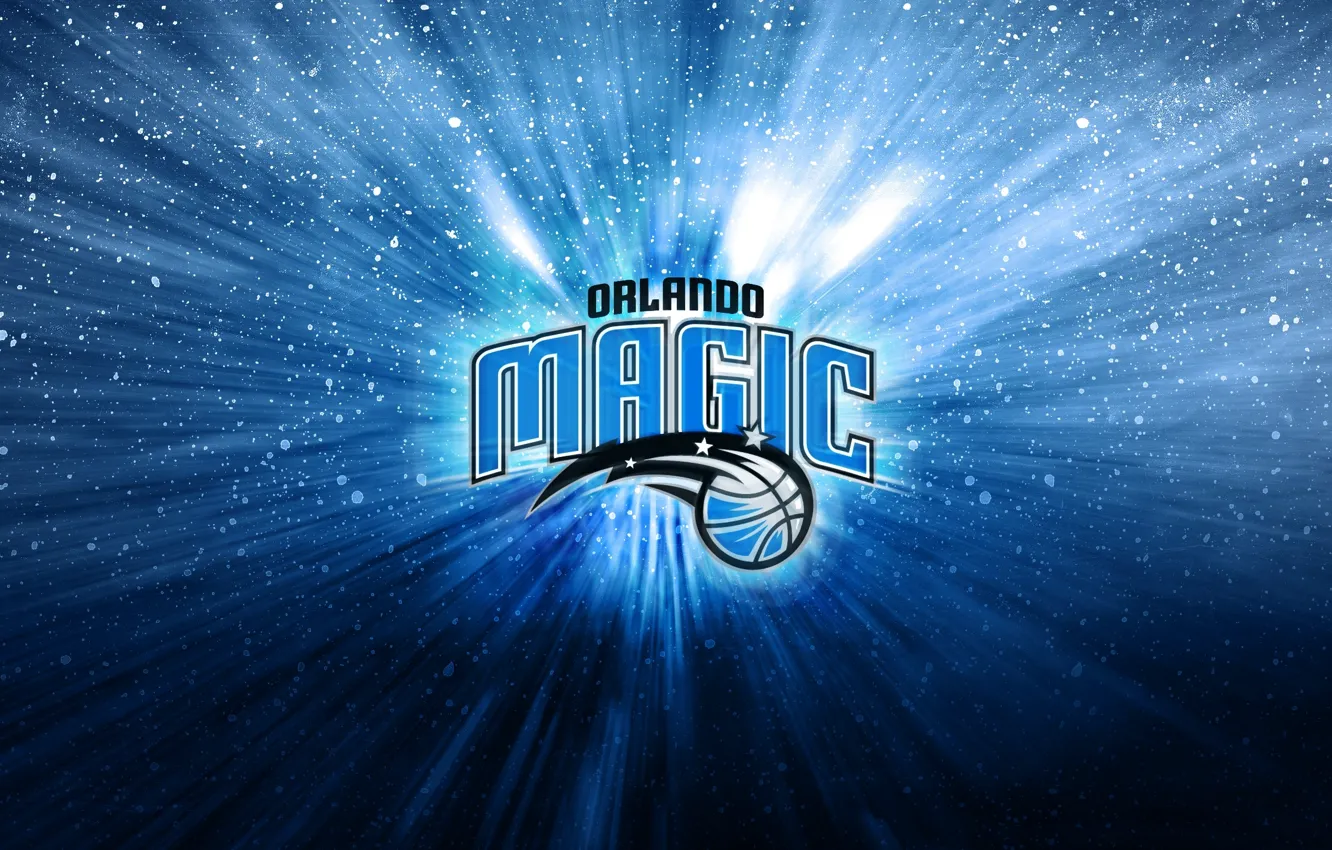 Photo wallpaper Blue, Star, Basketball, Magic, Background, Logo, Orlando, NBA