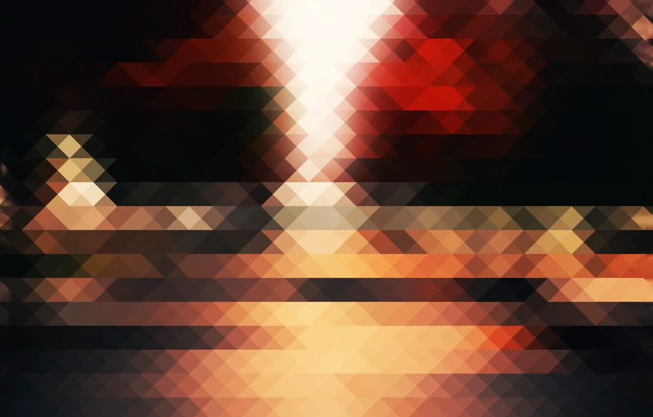 Photo wallpaper landscape, texture, pixels, blur, ramita