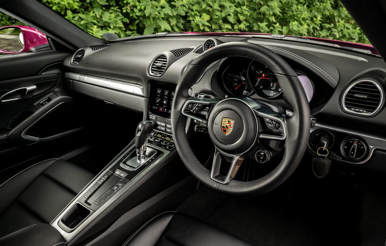 Photo wallpaper Porsche, Cayman, Steering Wheel, 718, Porsche 718 Cayman Style Edition