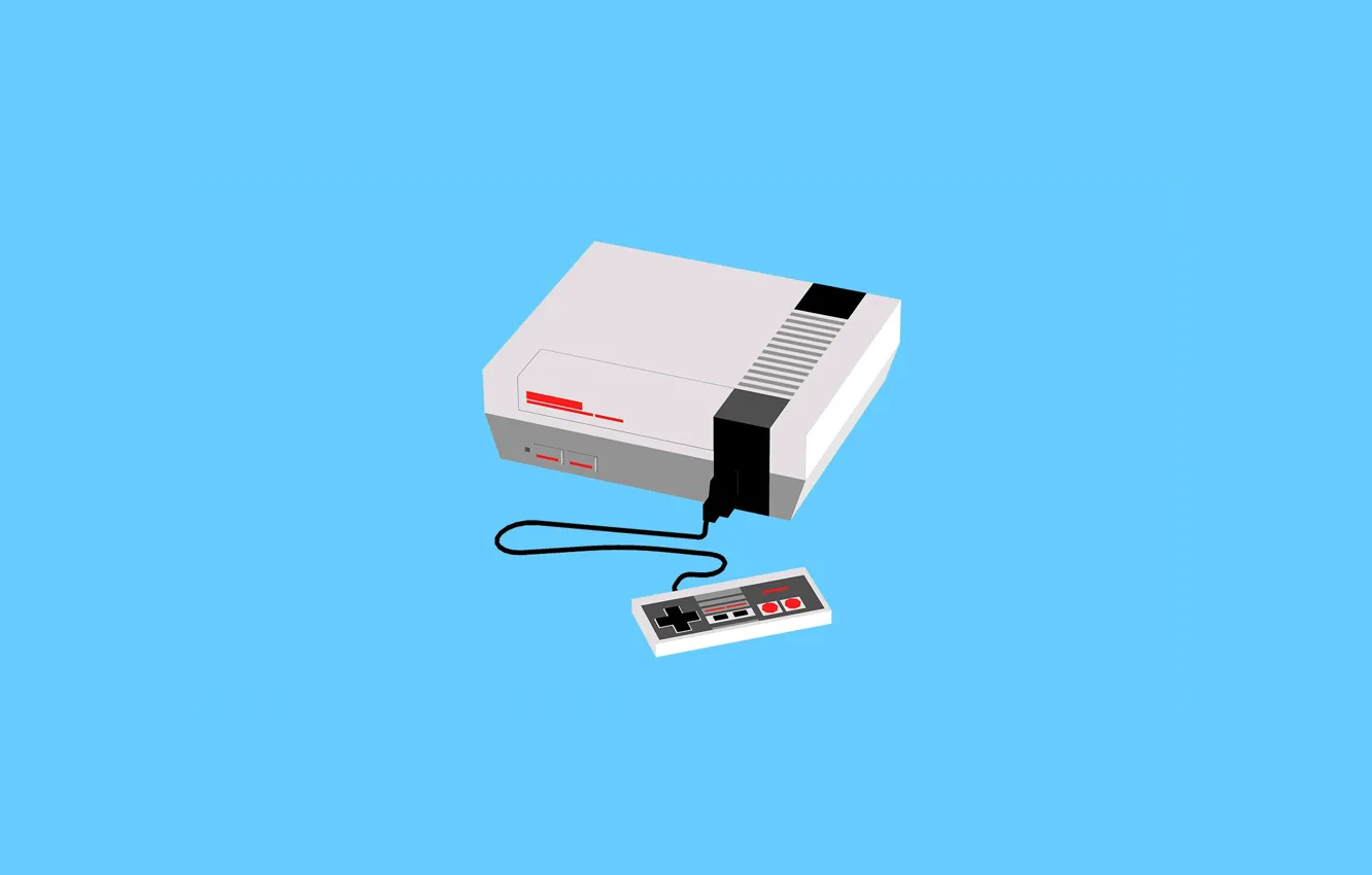 Photo wallpaper retro, minimalism, joystick, console, vintage, Nintendo, Minimalism, Nintendo Entertainment System