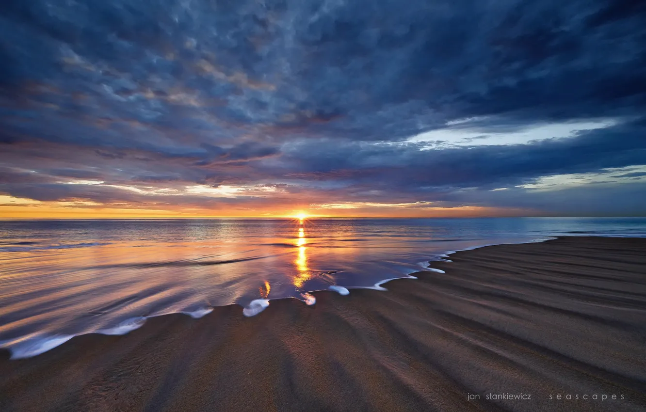 Photo wallpaper sea, beach, the sun, sunset, the evening, South Australia