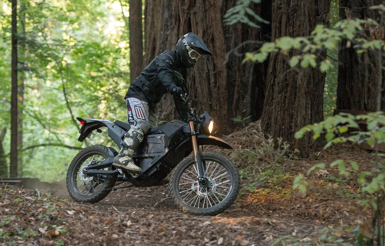 Photo wallpaper Forest, Motorcycle, Ryder, The bike is, Zero FX Stealth Fighter