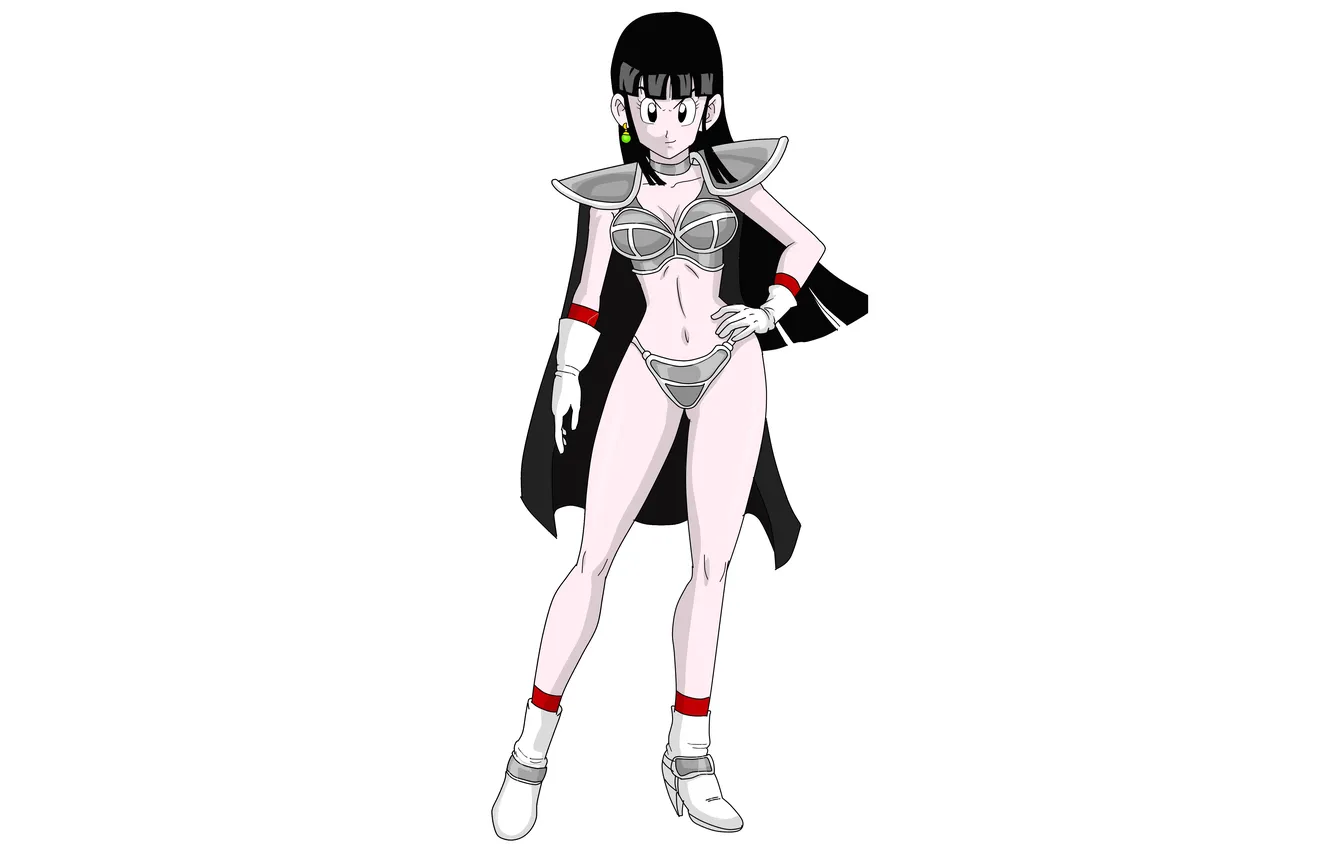 Photo wallpaper girl, sexy, cleavage, panties, armor, long hair, legs, boobs