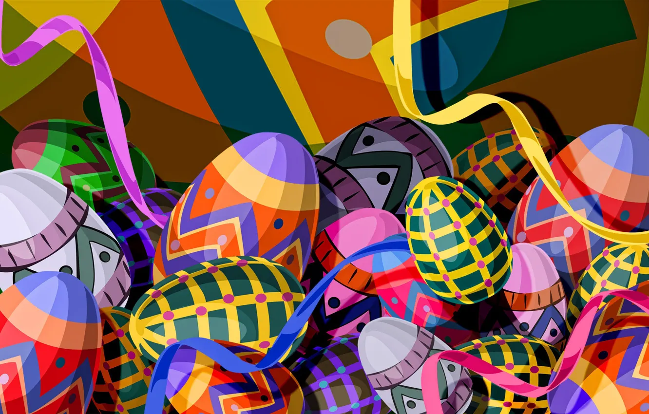Photo wallpaper graphics, eggs, Easter, easter