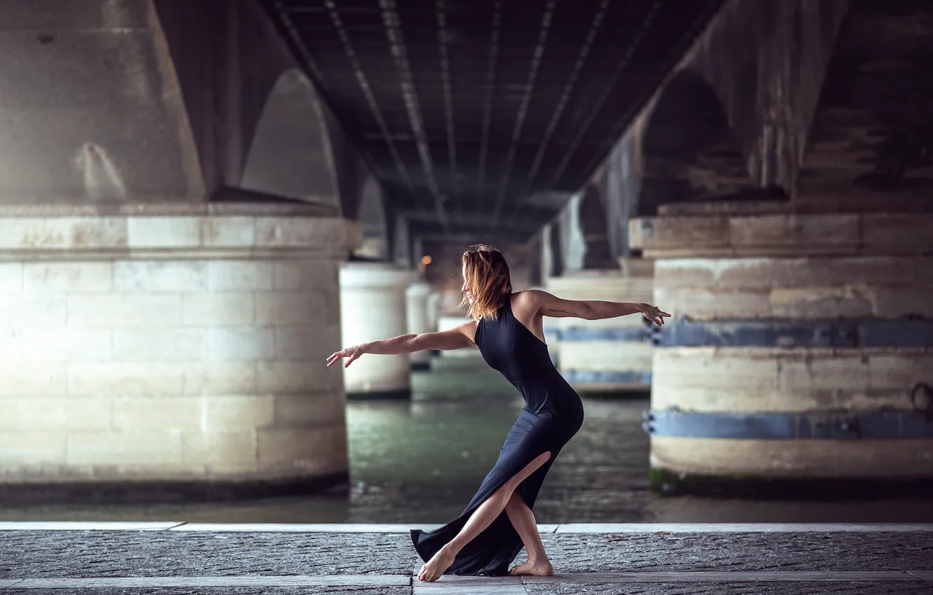 Photo wallpaper girl, dance, dress, grace, Eva