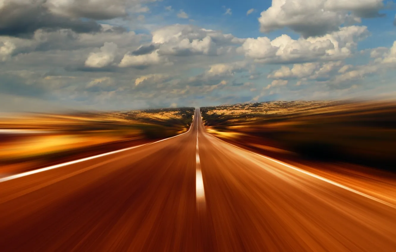 Photo wallpaper road, highway, fast, movement, Speeding