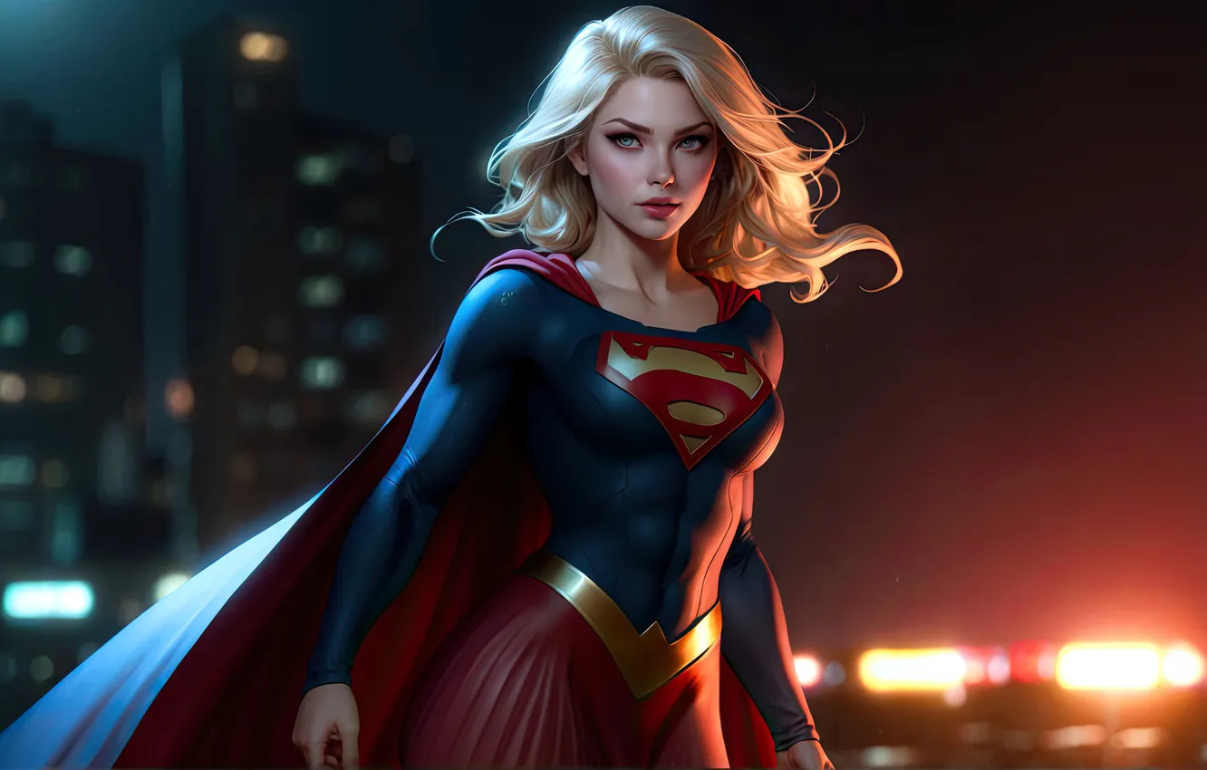 Photo wallpaper hero, Supergirl, Dystopian