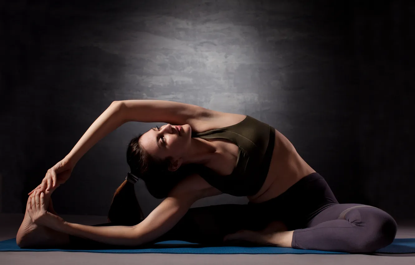 Photo wallpaper pose, yoga, stretching, sportswear