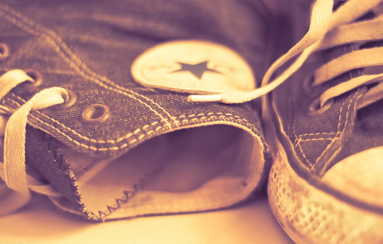 Photo wallpaper stars, shoes, sneakers, stars, laces