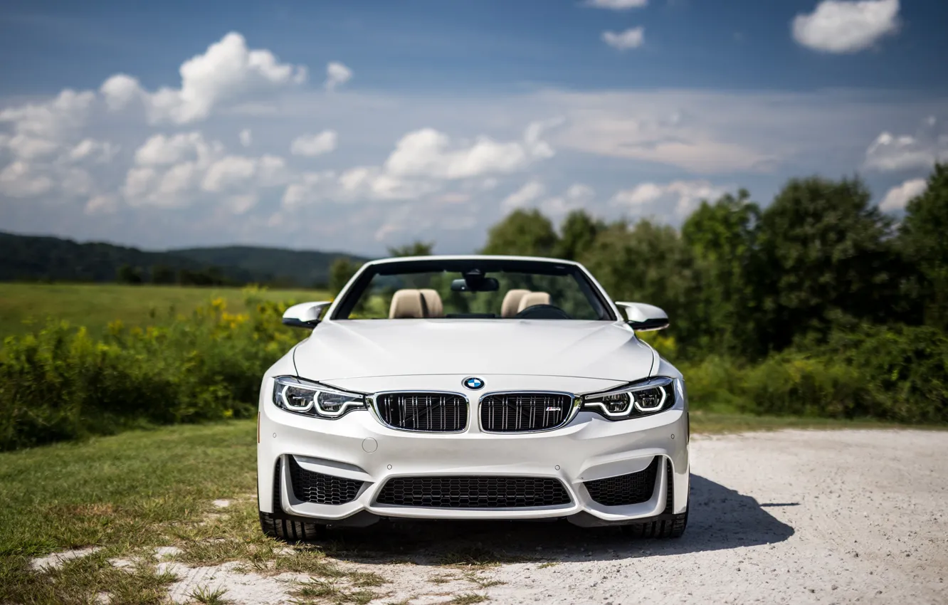 Photo wallpaper BMW, White, Convertible, Face, F82