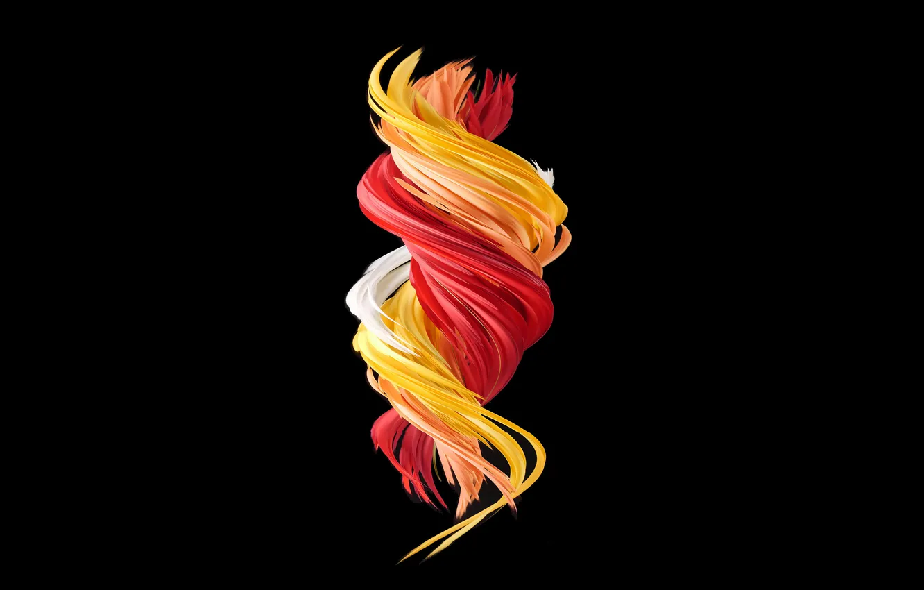 Photo wallpaper colorful, air, floating, streamers