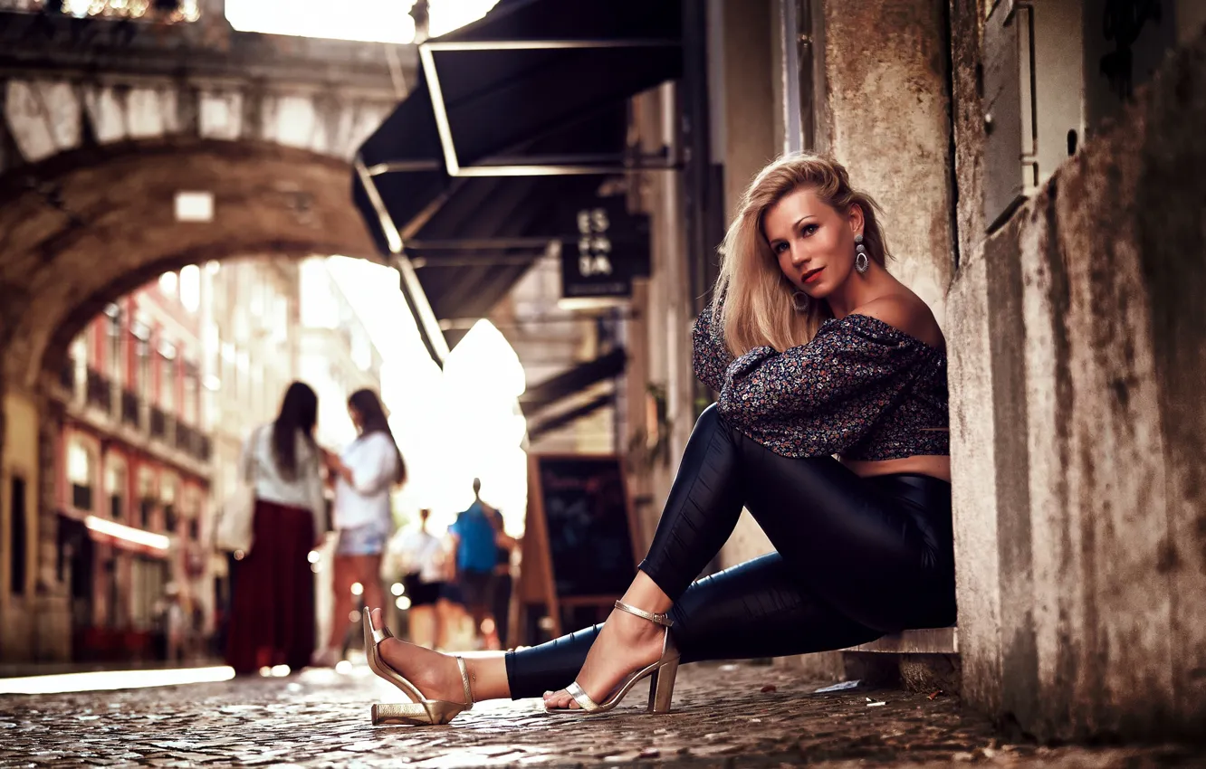 Photo wallpaper pose, model, people, portrait, makeup, Alina, hairstyle, blonde