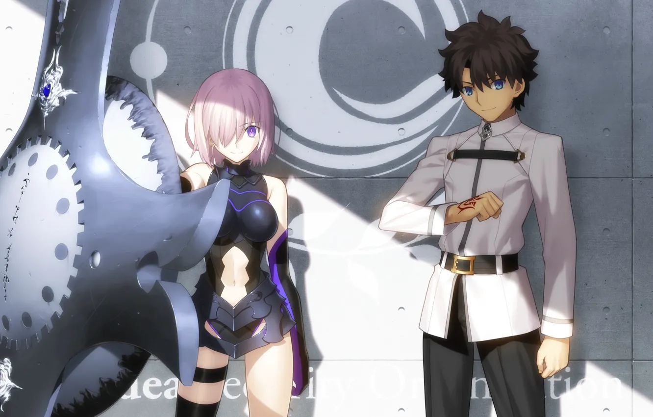 Photo wallpaper girl, anime, guy, two, Fate/Grand Order