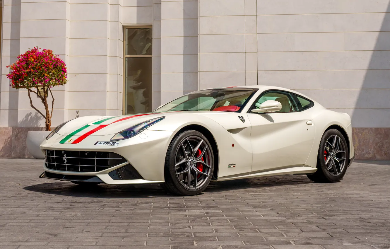 Photo wallpaper Ferrari, supercar, Tricolor, Supercar, 2014, Tailor Made, Ferrari F12berlinetta