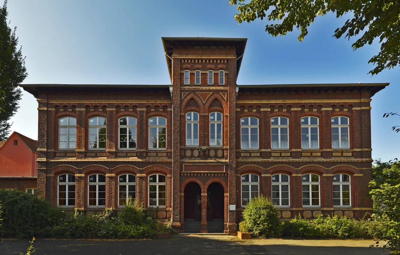 Photo wallpaper summer, the sun, trees, design, building, home, Germany, the bushes