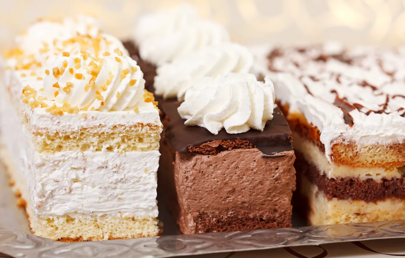 Photo wallpaper cake, cream, dessert, cakes, nuts, sweet, glaze, biscuit