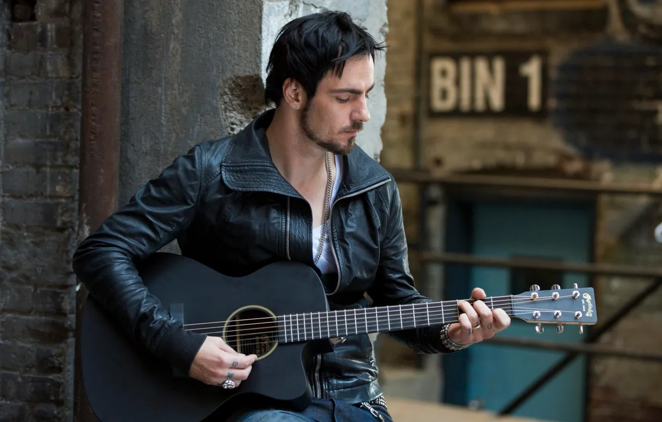 Photo wallpaper guitar, Three Days Grace, Adam Gontier