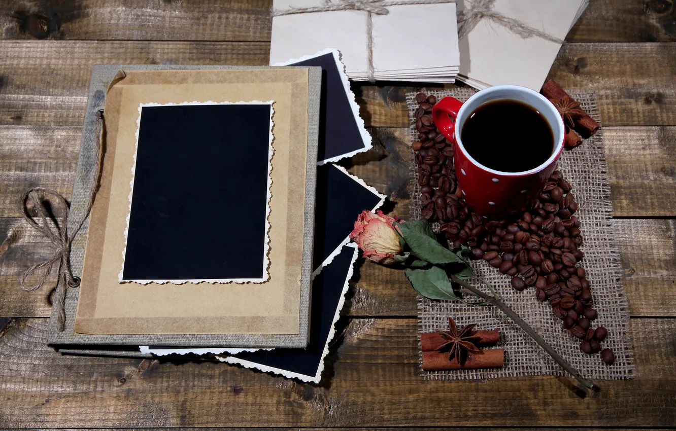 Photo wallpaper flowers, coffee, roses, Cup